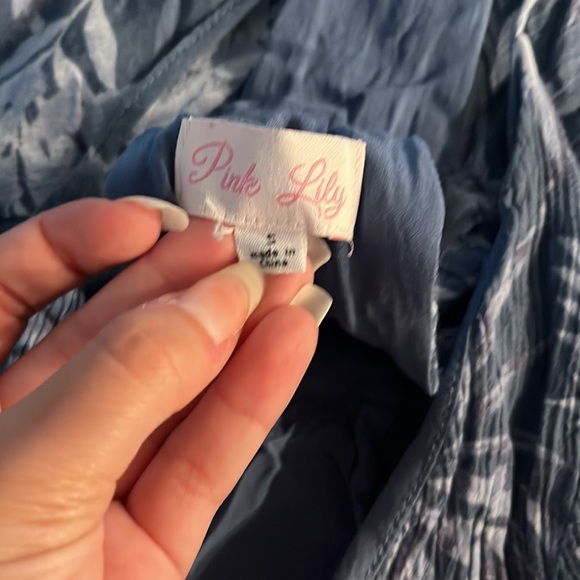 Pink Lily Dress, Size Small, Colors Blue and White. - Picture 3 of 5